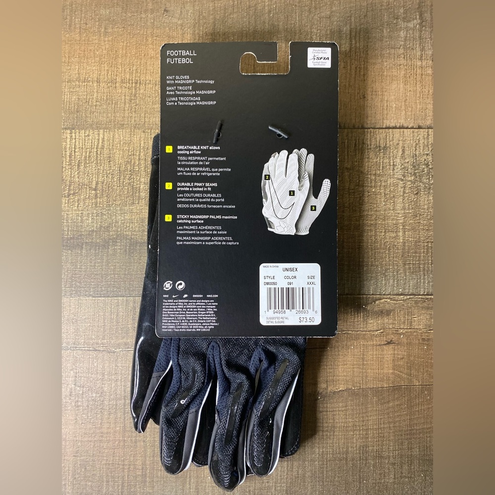 Jordan Black Vapor Knit Gloves - Picture 2 of 2